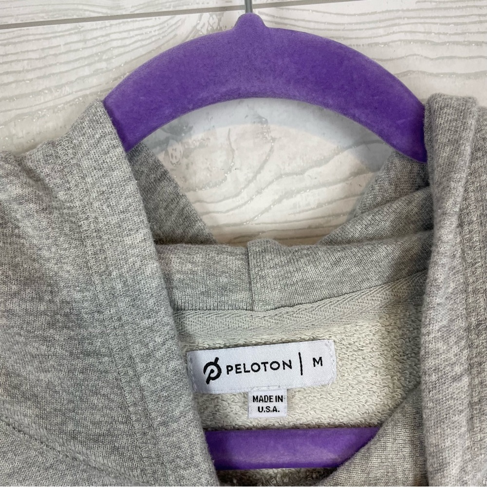 Peloton Together We Ride For Embroidered Hoodie Size Medium Gray - Picture 4 of 9